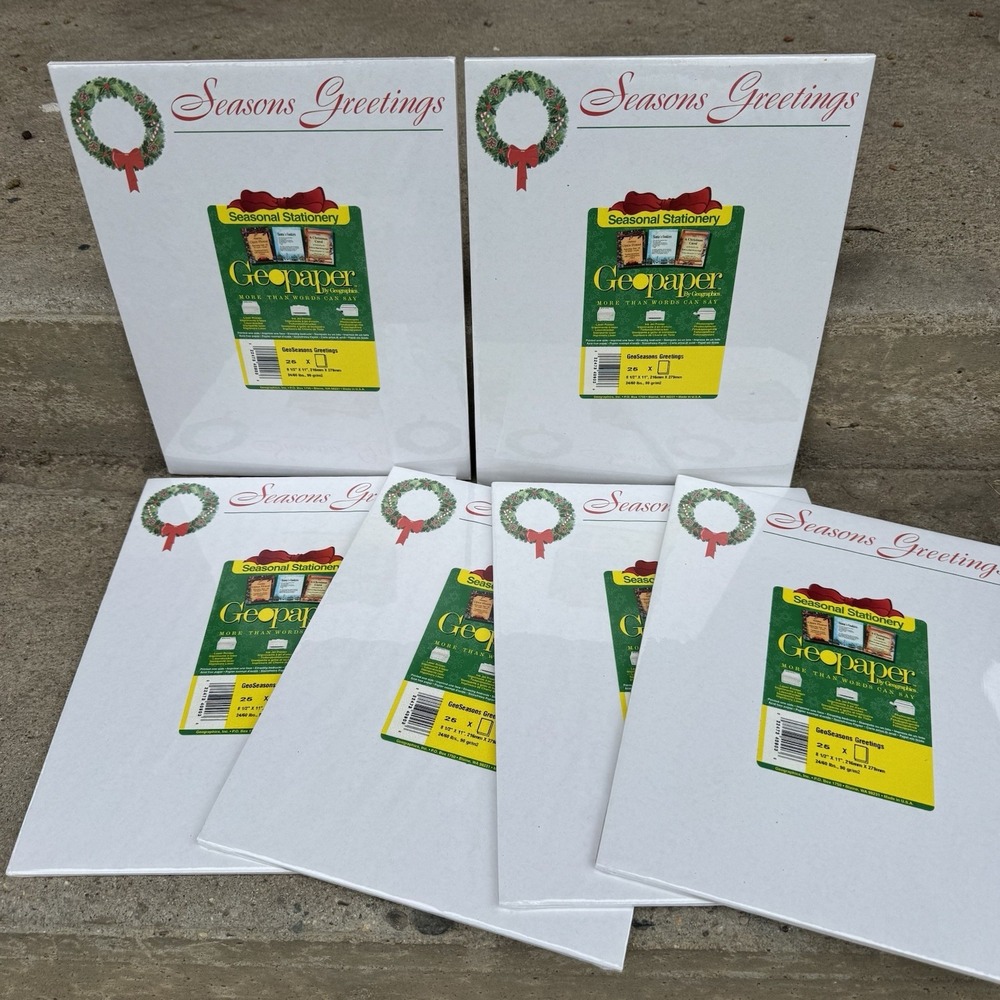Geographics GeoPaper Seasonal Stationary Printer Paper 150 Sheets (New) GeoSanta